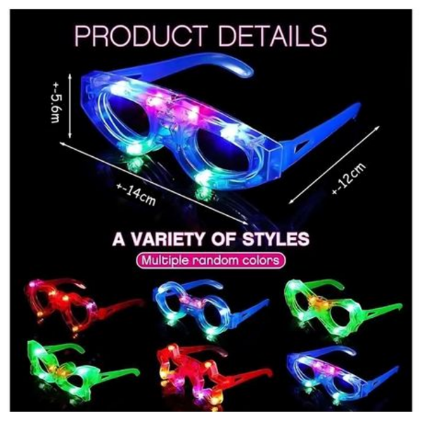6 Piece Brighten Any Bash with These Glow-Tastic Party Pack Glasses!