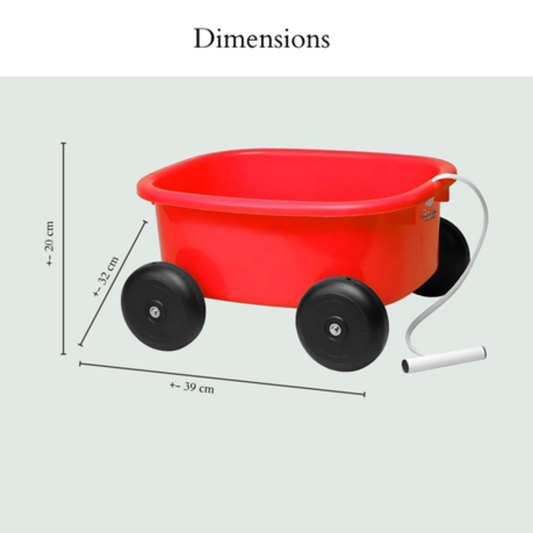 Kid's Pull Wagon: Spark Imagination & Outdoor Fun in BLUE, PINK & RED - Image 3