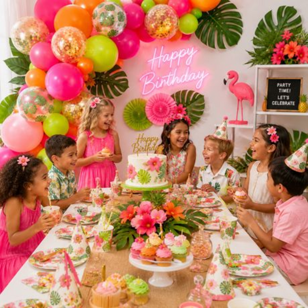 100Pieces Tropical Balloon Arch Garland Kit - DIY Summer Birthday Party Set - Image 2
