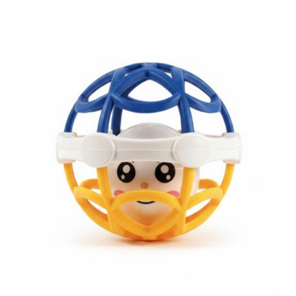 2 Soft-Touch Baby Teether Rattle Balls - Interactive Baby Rattle Set