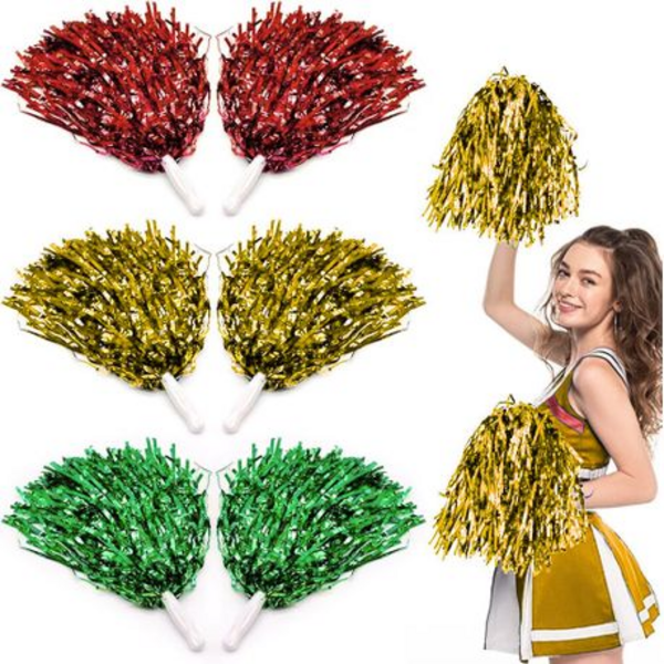 Sparkle in Every Shake Set of 2 Pom Poms - Vibrant Shine for Every Cheer - Image 16