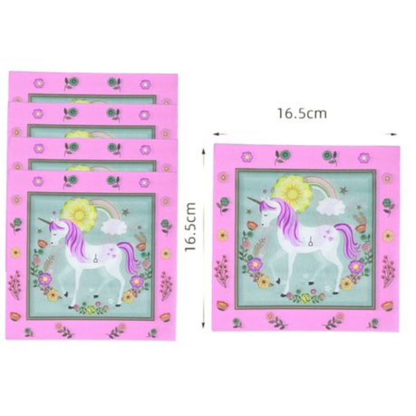 The Fun Store Magical Party Essentials Unicorn & Rainbow Tableware Set of 60 Pieces