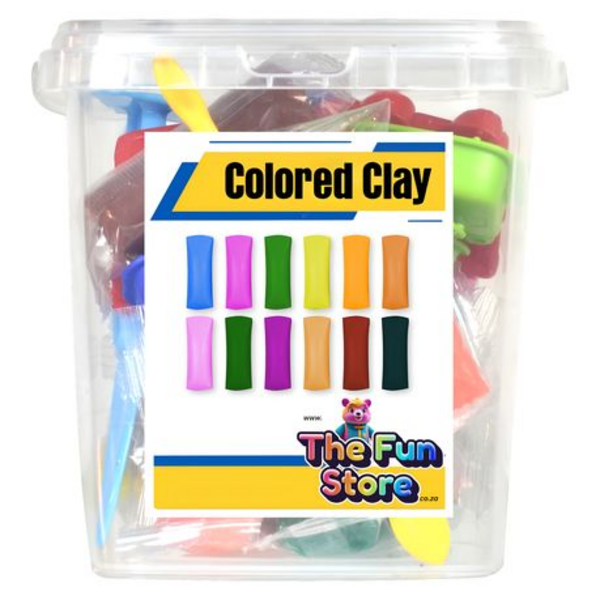 Colored Modeling Clay Set Family Fun - 12 Colors 8 Moulds & Accessories - Image 3