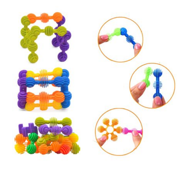 70 Piece Interlocking STEM Sunflower Building and Construction Block Toys