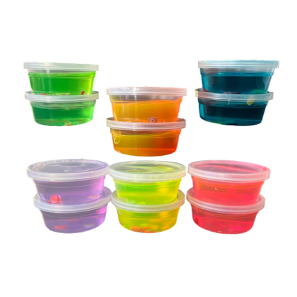 Squishy, Stretchy, Sensory Fun: 12 Tubs of Gooey Goodness! Slime Sensation!