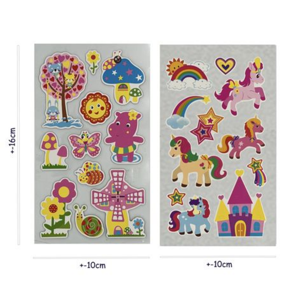 3D Foam Stickers Set - Unicorns, Mermaids, and Summer Fun - Image 3