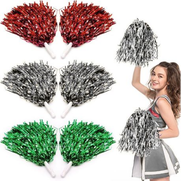 Sparkle in Every Shake Set of 2 Pom Poms - Vibrant Shine for Every Cheer - Image 11