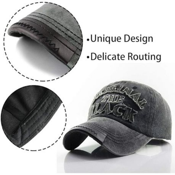 Black - Step Up Your Style with the Washed Classic Vintage Retro Baseball Cap! - Maroon - Unisex - Image 3
