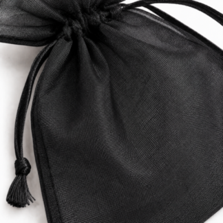 100 Organza 13cm x 18cm Bags in White, Black, Gold, Silver, Black and Red