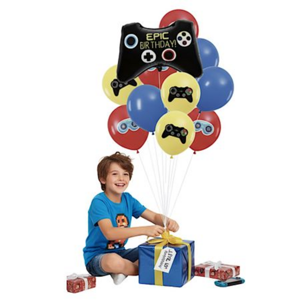 41-Piece Gamer Happy Birthday Balloon & Party Decor Set - Image 2