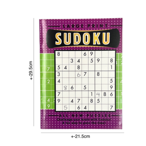 3 Large Print SUDOKU Puzzle Books with Easy, Medium, and Hard Puzzles!