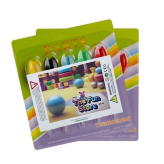 10-Piece Multi-Coloured Dart Set with Steel Tips