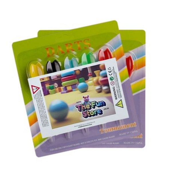10-Piece Multi-Coloured Dart Set with Steel Tips