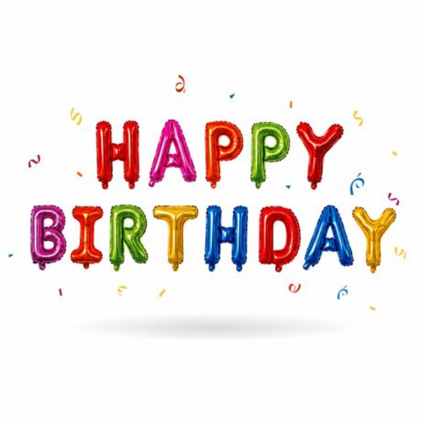 Happy Birthday Foil Letter Balloons - 41cm Large Multi Colour Bday Kit Set