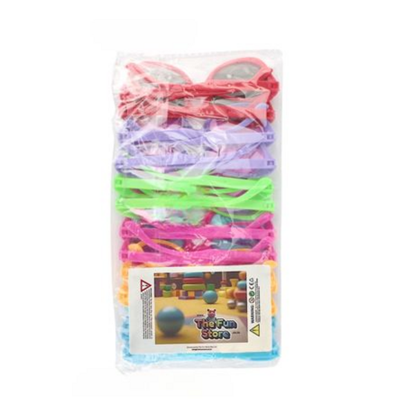 Kids Party Favors - 12 Pack Multi Colour Transparent Tinted Glasses - Image 7