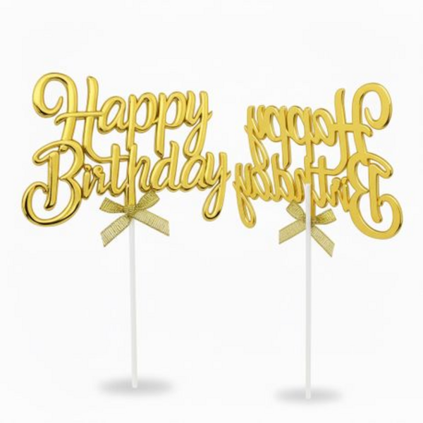 Birthday Cake 3D Decor Topper - Gold or Silver - Bday Party - Image 5
