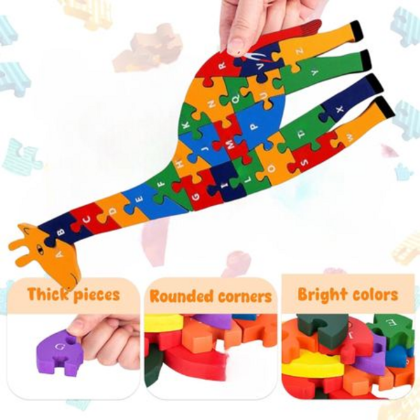 Puzzle Fun that Sticks its Neck Out 3D Wooden Puzzle - Set of 26 - Image 5