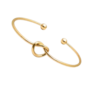 Love in the Open Cuff: Chic Love Knot Bangle - 3 Colours, Endless Style - Gold