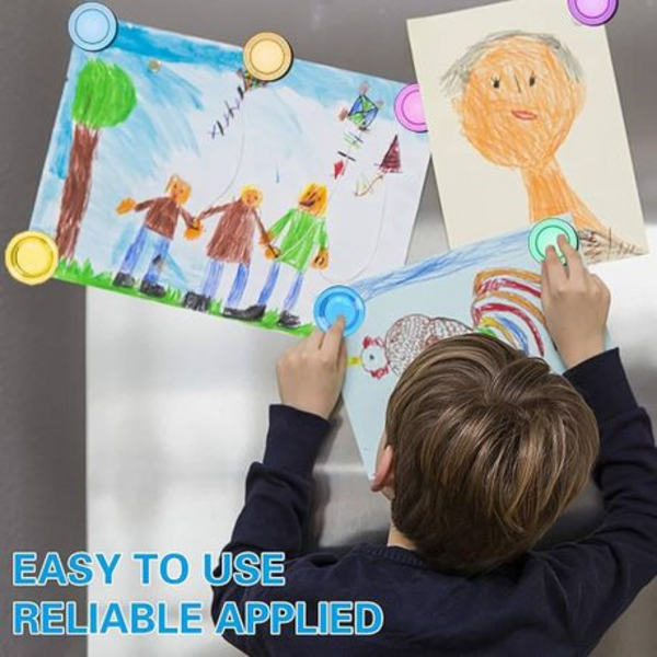 20-Pack Clear Transparent Magnetic Buttons for Refrigerator & Whiteboard