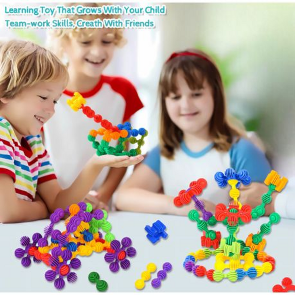 70 Piece Interlocking STEM Sunflower Building and Construction Block Toys