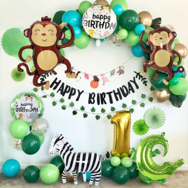Jungle Adventure Balloons - 2 Pack of 3D Monkey Foil Balloons - Image 6