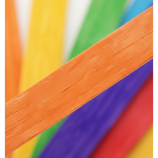 500 Wooden Craft Ice Cream Lollipop Sticks - Natural Wood or Multi-Coloured