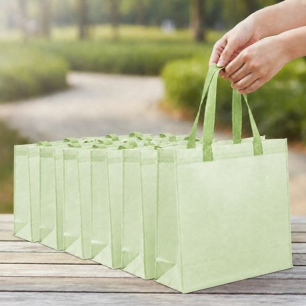 12 Pack Non-Woven Reusable Tote Gift Shopping Bags with Handles - Image 27