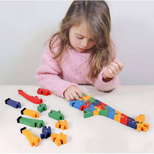 Puzzle Fun that Sticks its Neck Out 3D Wooden Puzzle - Set of 26 - Image 2