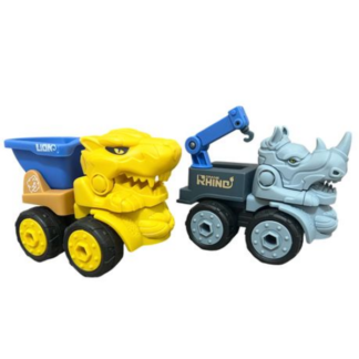 Roar into Action: Wild Animal Vehicle Figurines for Kids to Build and Play