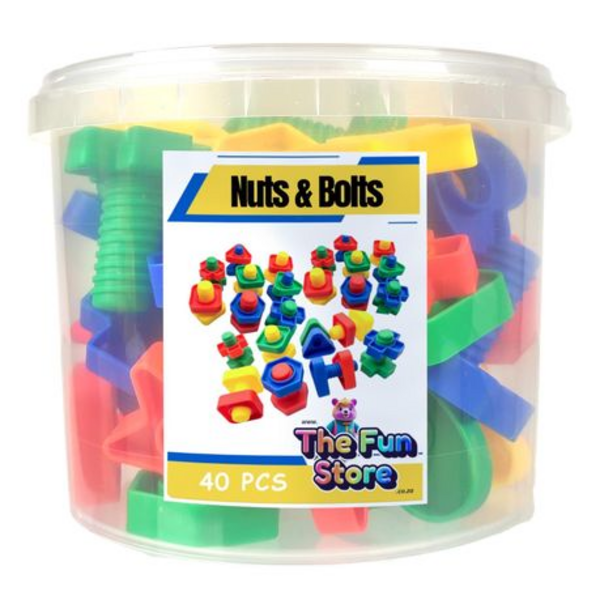 Nuts & Bolts Building Interlocking Set Toys for Kids - 40 Piece