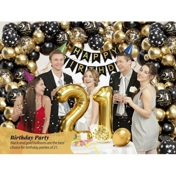 21st Birthday Party Decoration and Celebration Pack - 100 Pieces