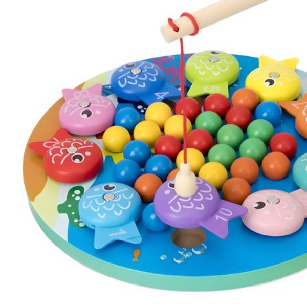 Unbox - Wooden Magnetic Fishing & Beads Clipping Kids Interactive Toy Game