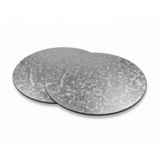 Sturdy Cake Plates Boards - Durable - Silver 30cm 2 Pack