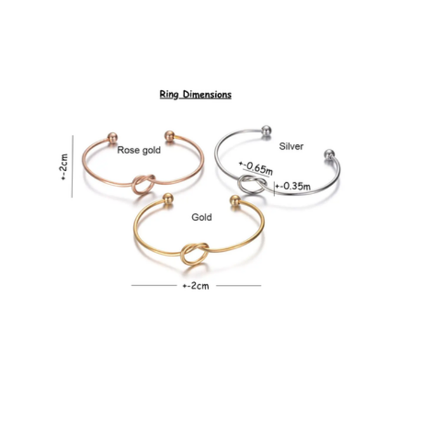 Love is in the Loop and on Your Wrist - The Love Knot Bangle & Ring Set! - Image 14