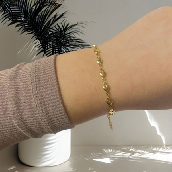 Love Wrapped Around Your Wrist: The Heartfelt Bracelet - Gold