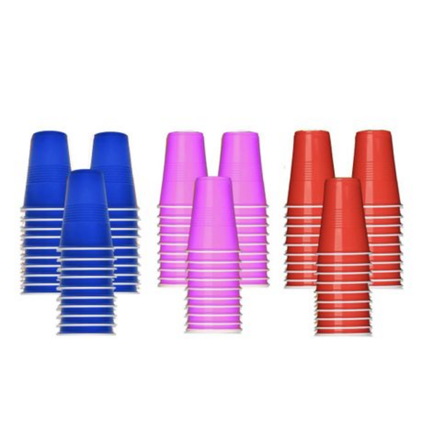 60 x 450ml Durable Disposable Plastic Cups for Parties & Events