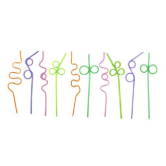 Sip in Style: The Party Straw Sensation! Reusable Plastic Design Straws