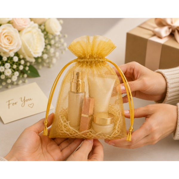 100 Organza 13cm x 18cm Bags in White, Black, Gold, Silver, Black and Red - Image 23