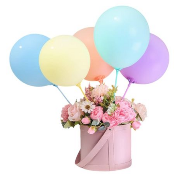Pastel Colored Balloons Pack with Sticks and Holders for Party Decor - 20 Piece - Image 9