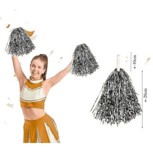 Sparkle in Every Shake Set of 2 Pom Poms - Vibrant Shine for Every Cheer - Image 14