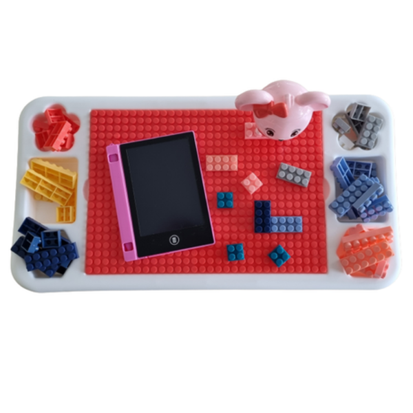 Portable Building Block Table 64 Pieces