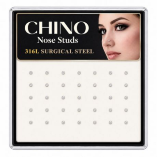 40 Gold Nose Studs 2mm Dainty Bone Style Available In Clear Or Multi Colour