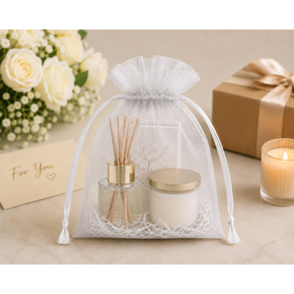 100 Organza 13cm x 18cm Bags in White, Black, Gold, Silver, Black and Red - Image 10