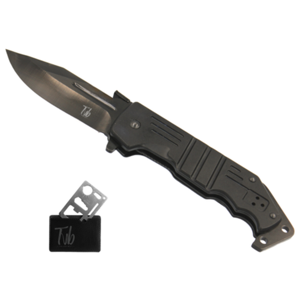 Tvb Folding Black Hunters Knife - Inspired By COLD STEEL's AK 47 EDC