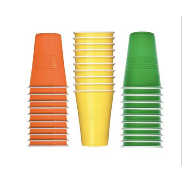 Celebrate in Style with Our 60-Piece Multi-Coloured Party Cups!