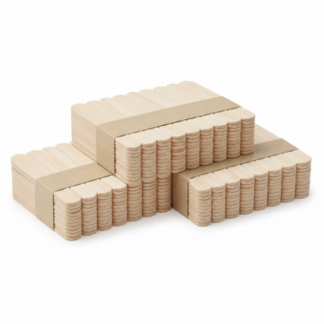 The Fun Store 250 x Large Jumbo Wooden Craft Sticks (15x1.7cm) - Natural Recycled