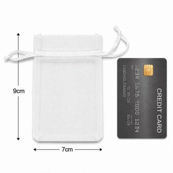 50 Organza 7cm × 9cm Bags in White, Black, Gold, Silver, Black and Red - Image 34