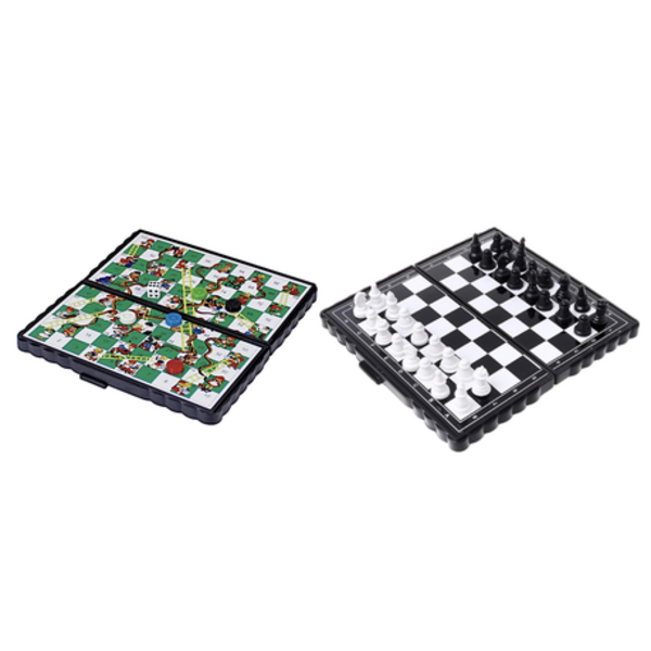 Double the Games, Double the Fun: Travel Chess and Snake & Ladders Combo!