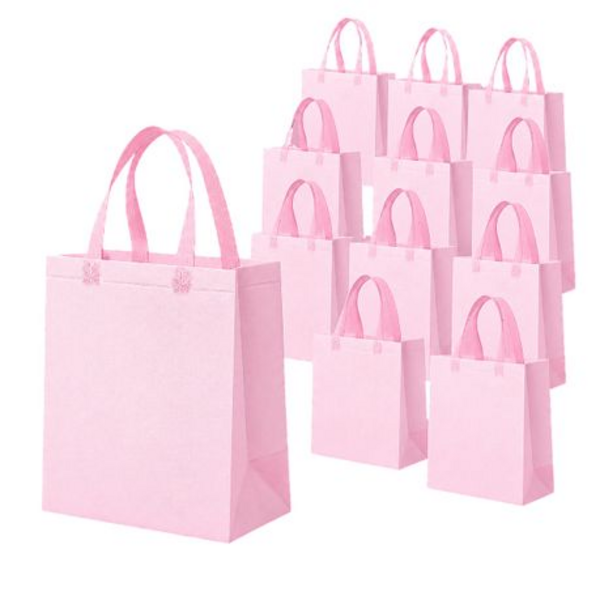 12 Pack Non-Woven Reusable Tote Gift Shopping Bags with Handles - Image 7