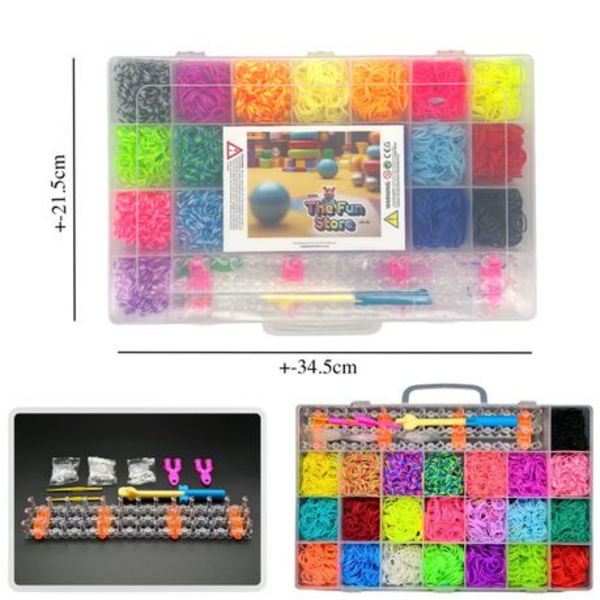 Loom Band Starter Kit - Create Endless Designs 22 Assorted Color Bands